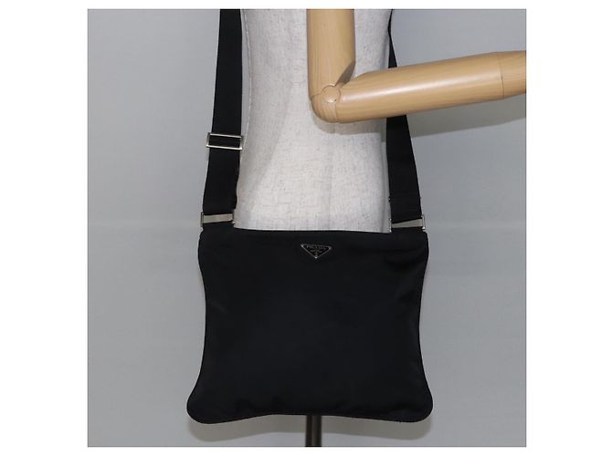 Borsa a Spalla PRADA Nylon Nero Argento Autentica 144491 - vista 22