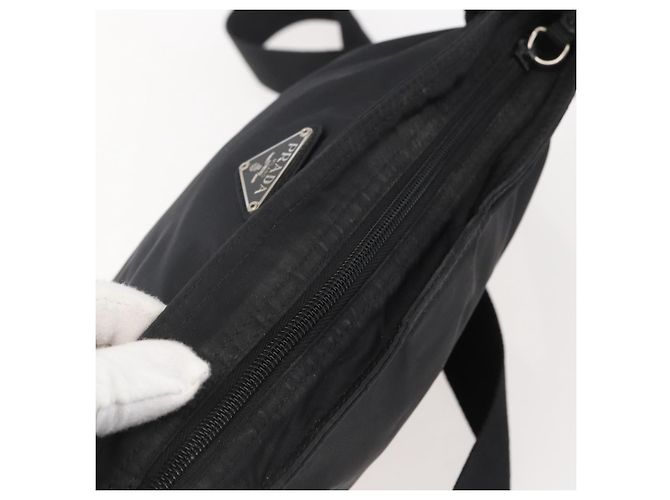 Borsa a Spalla PRADA Nylon Nero Argento Autentica 144491 - vista 6