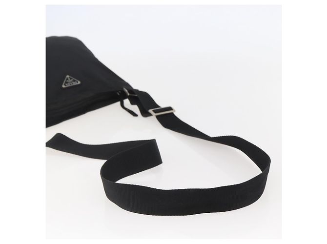 Borsa a Spalla PRADA Nylon Nero Argento Autentica 144491 - vista 7