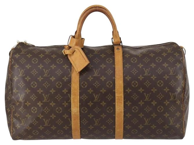 LOUIS VUITTON Borsa Boston Monogram Keepall 55 M41424 LV Auth 140023 Monogramma - vista 2