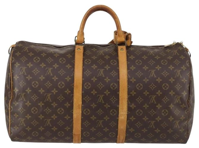 LOUIS VUITTON Borsa Boston Monogram Keepall 55 M41424 LV Auth 140023 Monogramma - vista 3