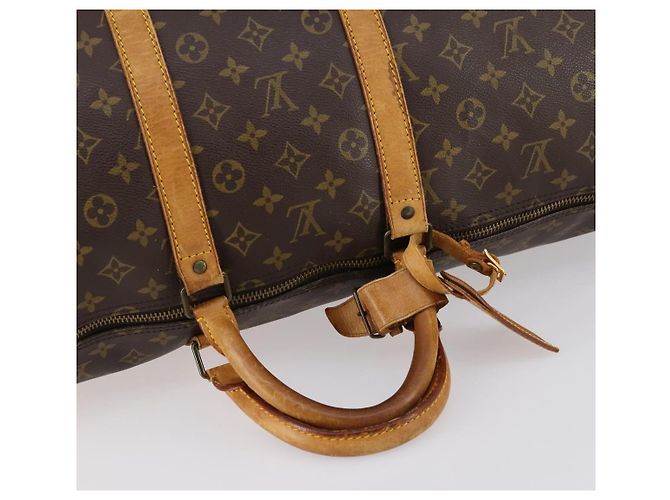 LOUIS VUITTON Borsa Boston Monogram Keepall 55 M41424 LV Auth 140023 Monogramma - vista 7