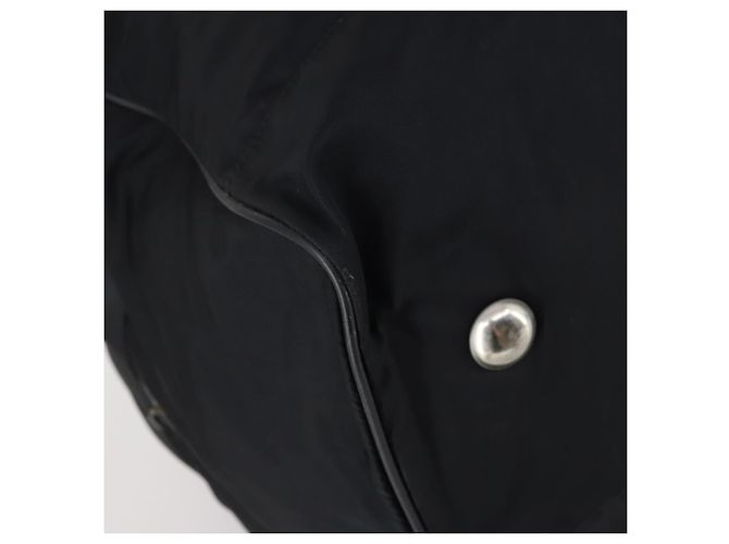 Borsa Boston PRADA in nylon nero argento autentica 143769 - vista 12