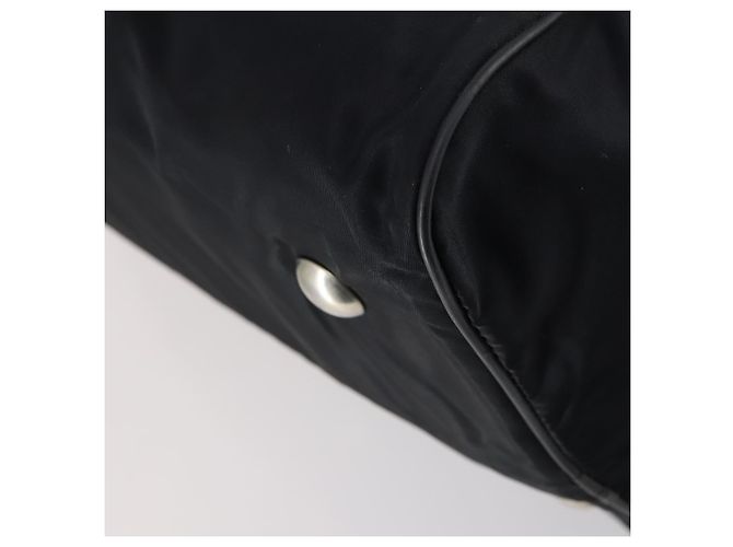 Borsa Boston PRADA in nylon nero argento autentica 143769 - vista 13