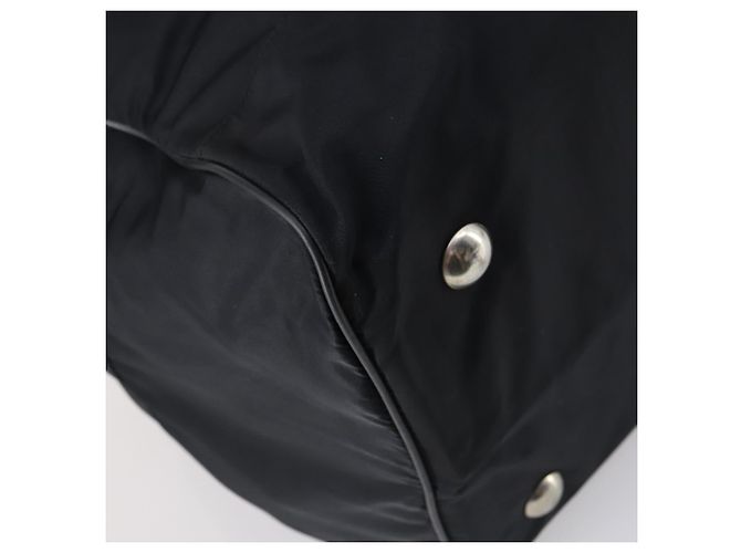 Borsa Boston PRADA in nylon nero argento autentica 143769 - vista 14