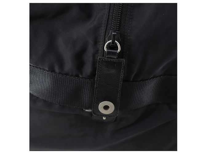Borsa Boston PRADA in nylon nero argento autentica 143769 - vista 17