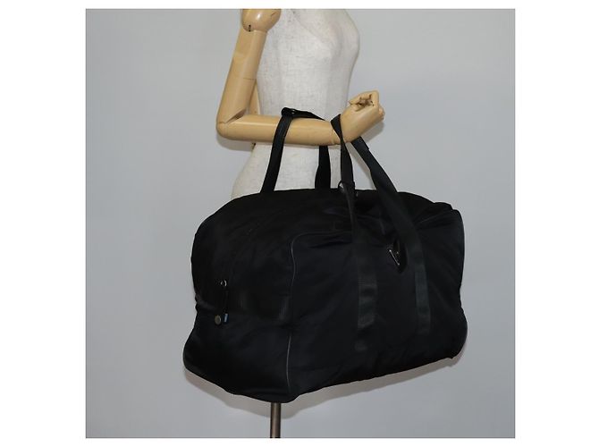 Borsa Boston PRADA in nylon nero argento autentica 143769 - vista 23