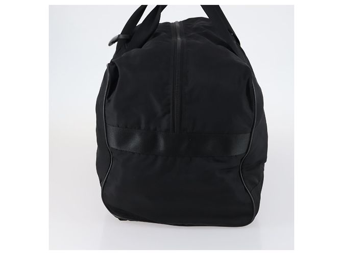 Borsa Boston PRADA in nylon nero argento autentica 143769 - vista 4