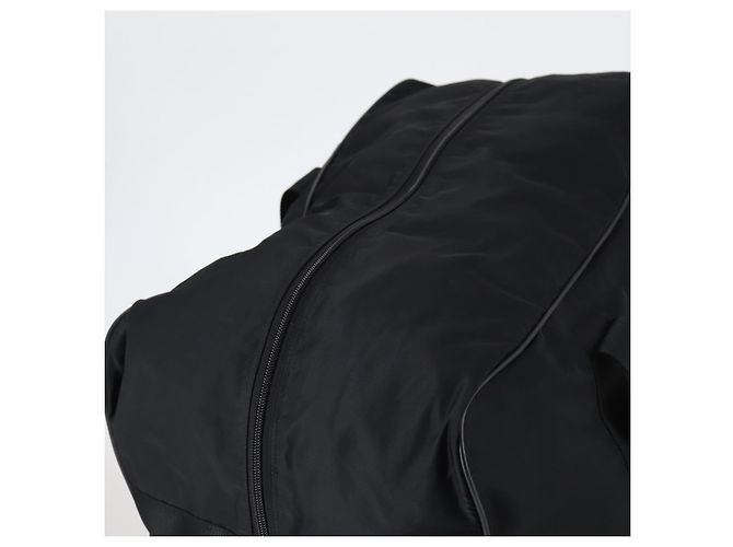 Borsa Boston PRADA in nylon nero argento autentica 143769 - vista 7