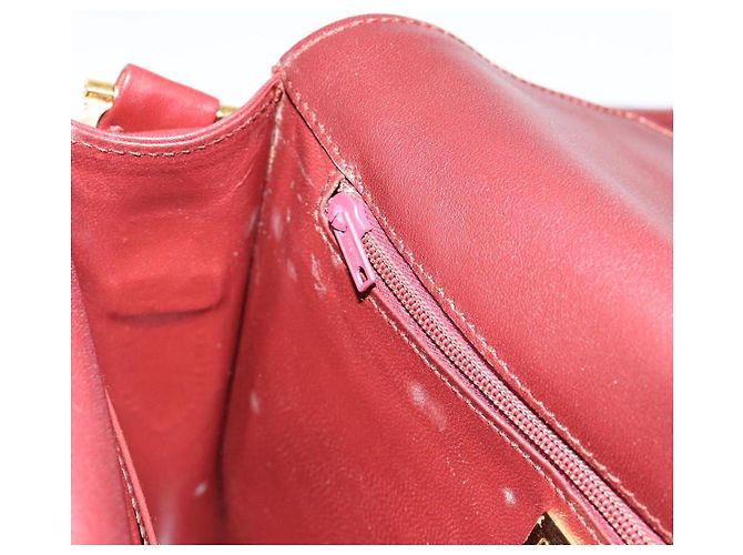 Cartier Bolso de hombro Must Line de cuero burdeos y oro Auth mr1585 Dorado - vista 20