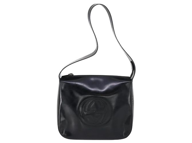 Borsa a Spalla GUCCI Smalto Nero Auth ep12128 - vista 2