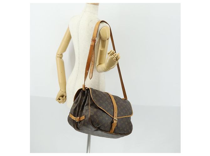 LOUIS VUITTON Borsa a Spalla Monogram Saumur 35 M42254 LV Auth ka510 Monogramma - vista 27