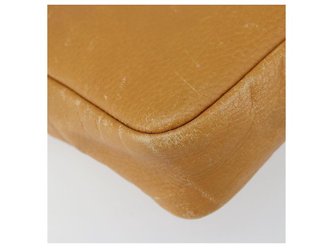Borsa a Spalla Anagram LOEWE in Pelle Marrone Oro Auth ka490 D'oro - vista 14
