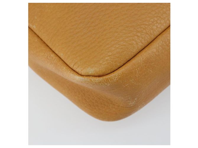 Borsa a Spalla Anagram LOEWE in Pelle Marrone Oro Auth ka490 D'oro - vista 16