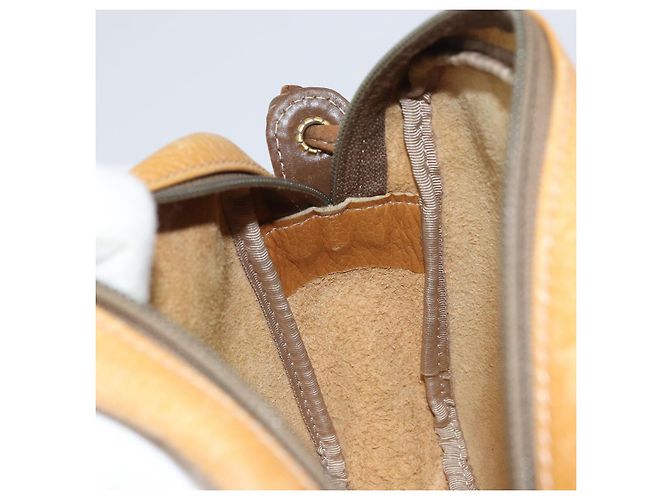 Borsa a Spalla Anagram LOEWE in Pelle Marrone Oro Auth ka490 D'oro - vista 18
