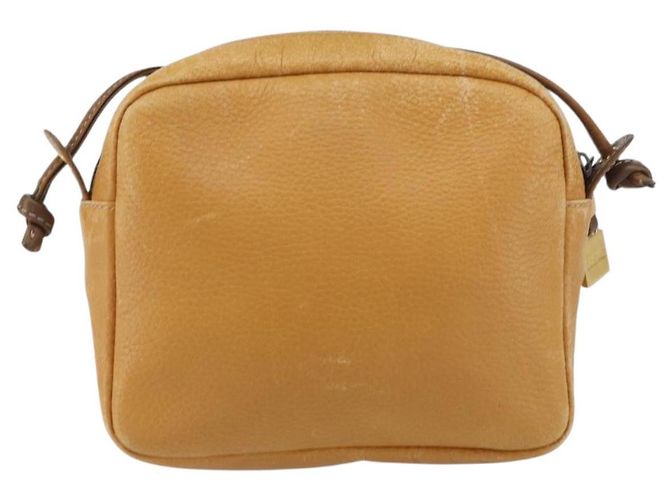Borsa a Spalla Anagram LOEWE in Pelle Marrone Oro Auth ka490 D'oro - vista 2