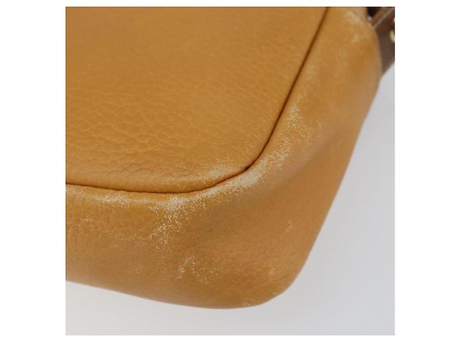 Borsa a Spalla Anagram LOEWE in Pelle Marrone Oro Auth ka490 D'oro - vista 9