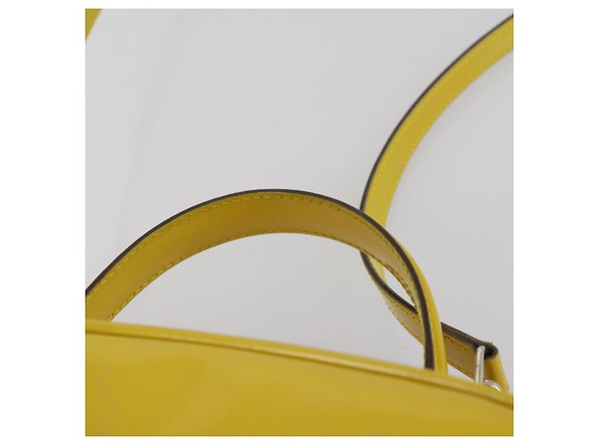 Bolsa de Mão GUCCI Bamboo Esmalte 2 vias Ouro Amarelo 000 270 0323 Auth ar13838 Dourado - vista 10