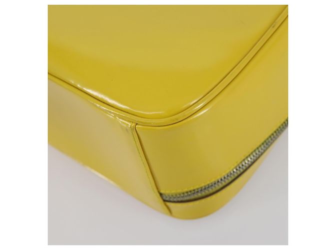 Bolsa de Mão GUCCI Bamboo Esmalte 2 vias Ouro Amarelo 000 270 0323 Auth ar13838 Dourado - vista 14