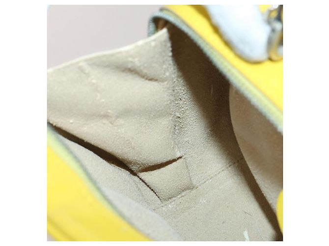 Bolsa de Mão GUCCI Bamboo Esmalte 2 vias Ouro Amarelo 000 270 0323 Auth ar13838 Dourado - vista 19