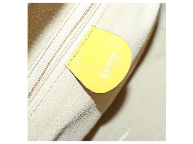 Bolsa de Mão GUCCI Bamboo Esmalte 2 vias Ouro Amarelo 000 270 0323 Auth ar13838 Dourado - vista 20