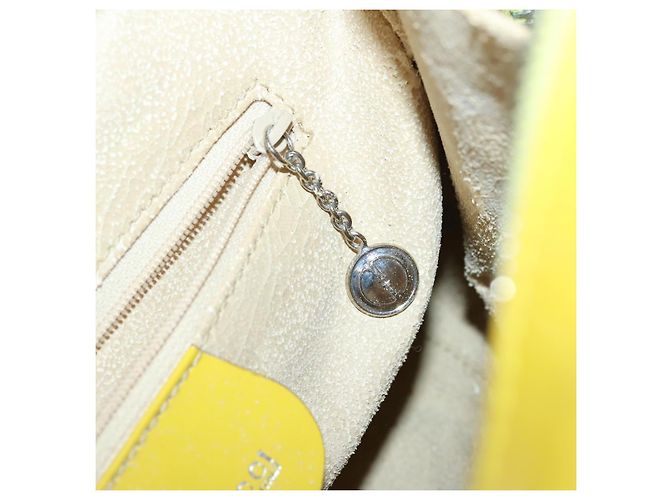 Bolsa de Mão GUCCI Bamboo Esmalte 2 vias Ouro Amarelo 000 270 0323 Auth ar13838 Dourado - vista 21