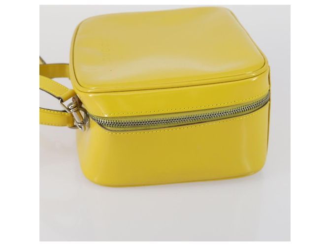 Bolsa de Mão GUCCI Bamboo Esmalte 2 vias Ouro Amarelo 000 270 0323 Auth ar13838 Dourado - vista 5