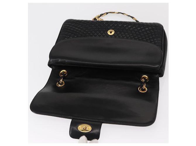 BALLY Borsa a Spalla con Catena Pelle Nera Oro Auth am9804 Nero D'oro - vista 16