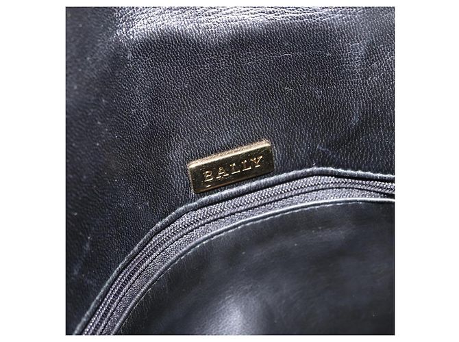 BALLY Borsa a Spalla con Catena Pelle Nera Oro Auth am9804 Nero D'oro - vista 17