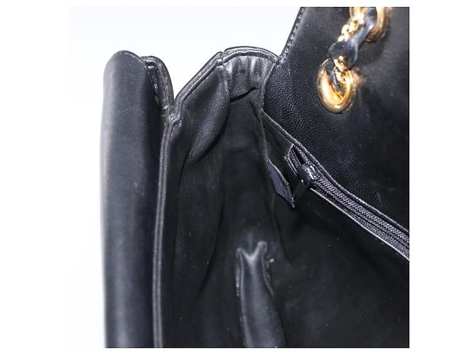 BALLY Borsa a Spalla con Catena Pelle Nera Oro Auth am9804 Nero D'oro - vista 20