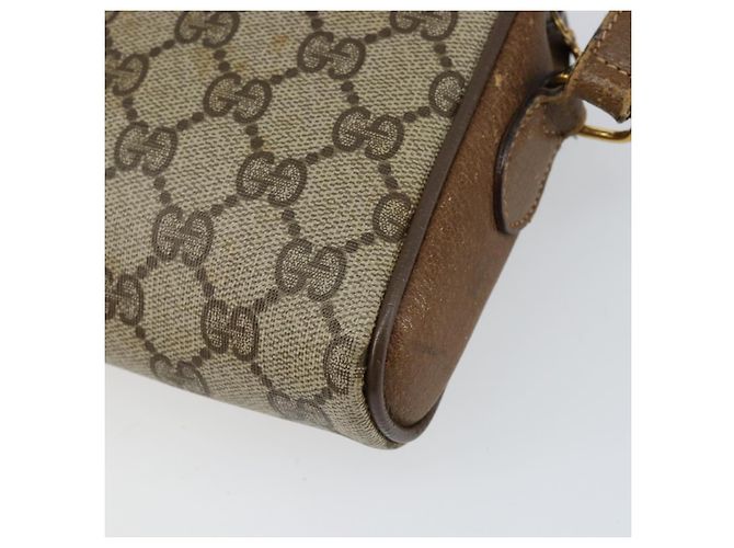 Borsa Sherry Line GG Supreme Web di GUCCI in PVC beige e oro 116 02 055 Auth 155594 D'oro - vista 12