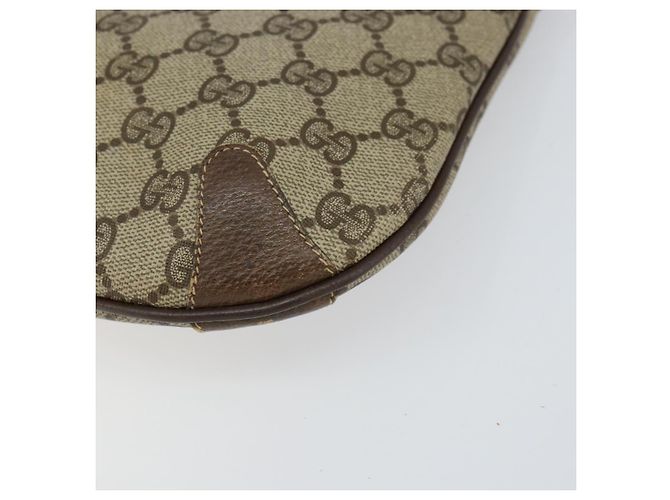 Gucci Borsa GG Supreme Web Sherry Line in PVC beige e oro 904 02 026 Auth 154668 D'oro - vista 10