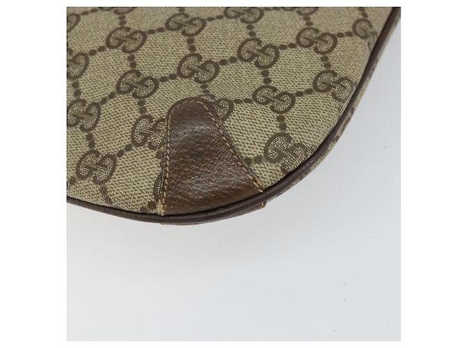 Gucci Borsa GG Supreme Web Sherry Line in PVC beige e oro 904 02 026 Auth 154668 D'oro - vista 12