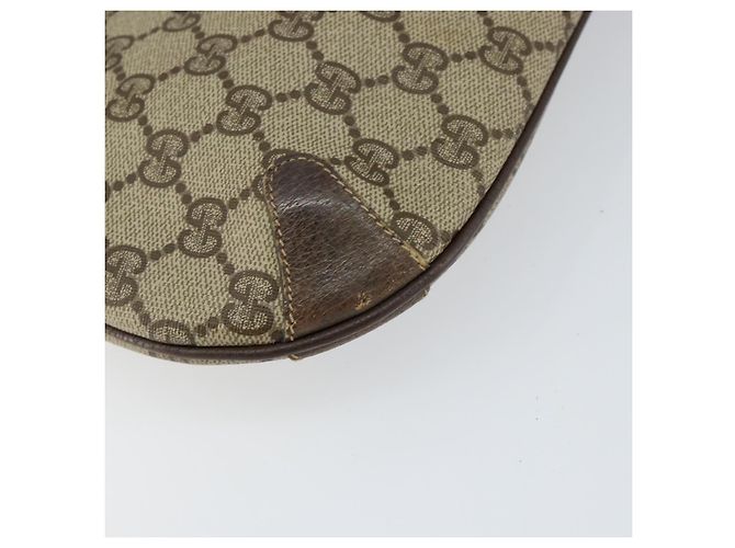 Gucci Borsa GG Supreme Web Sherry Line in PVC beige e oro 904 02 026 Auth 154668 D'oro - vista 13