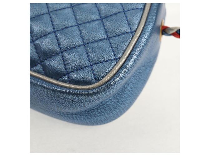Borsa a Spalla GUCCI Zumi in Pelle Outlet Blu Auth 154069V - vista 12