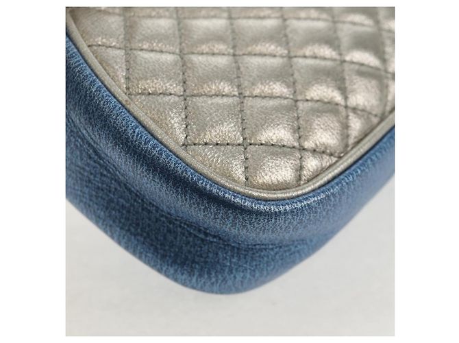 Borsa a Spalla GUCCI Zumi in Pelle Outlet Blu Auth 154069V - vista 13