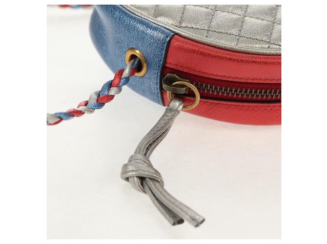 Borsa a Spalla GUCCI Zumi in Pelle Outlet Blu Auth 154069V - vista 16