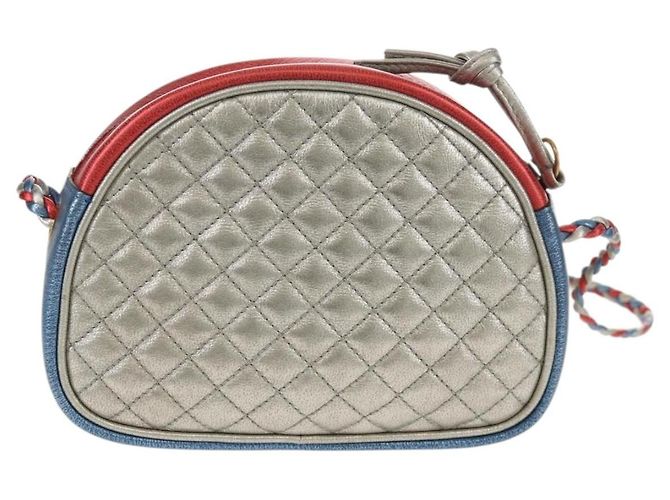 Borsa a Spalla GUCCI Zumi in Pelle Outlet Blu Auth 154069V - vista 3