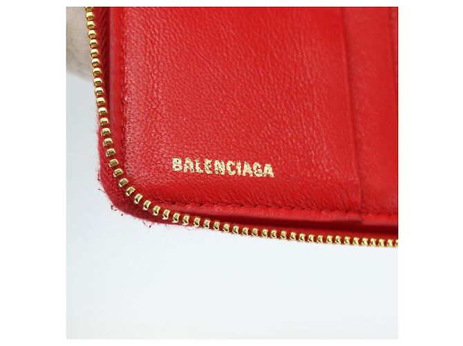 BALENCIAGA Langer Geldbeutel Emaille Rot 553884 Auth bs31472 - Ansicht 13