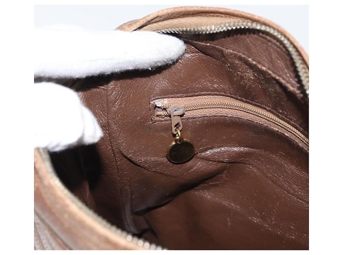 CHANEL Borsa a Spalla Matelassé in Pelle Caviar Marrone Oro CC Auth 143676 D'oro - vista 20