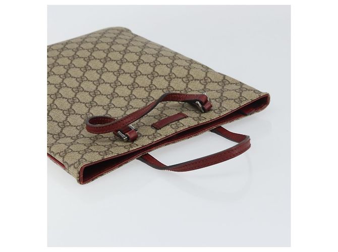 Borsa a mano GG Supreme in PVC beige e argento di GUCCI 117551 Auth bs31414 - vista 6