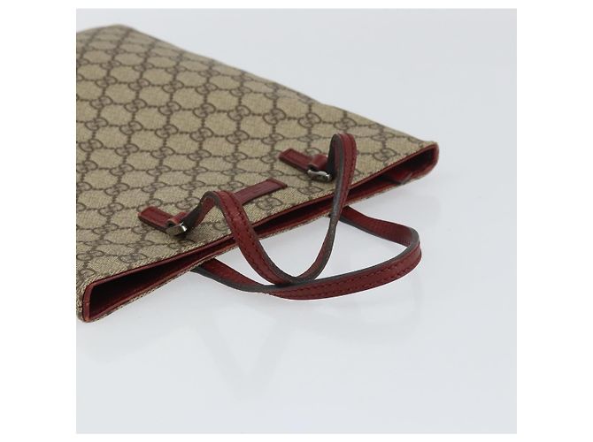 Borsa a mano GG Supreme in PVC beige e argento di GUCCI 117551 Auth bs31414 - vista 7