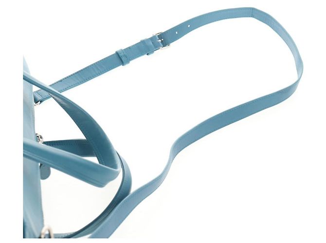 Borsa da viaggio Triangle M in pelle BALENCIAGA 2 in 1 Azzurro chiaro 476974 Auth 154084V - vista 12