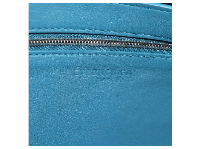 Borsa da viaggio Triangle M in pelle BALENCIAGA 2 in 1 Azzurro chiaro 476974 Auth 154084V - vista 21