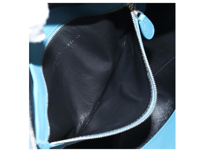 Borsa da viaggio Triangle M in pelle BALENCIAGA 2 in 1 Azzurro chiaro 476974 Auth 154084V - vista 27