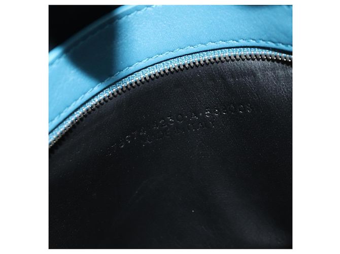 Borsa da viaggio Triangle M in pelle BALENCIAGA 2 in 1 Azzurro chiaro 476974 Auth 154084V - vista 28