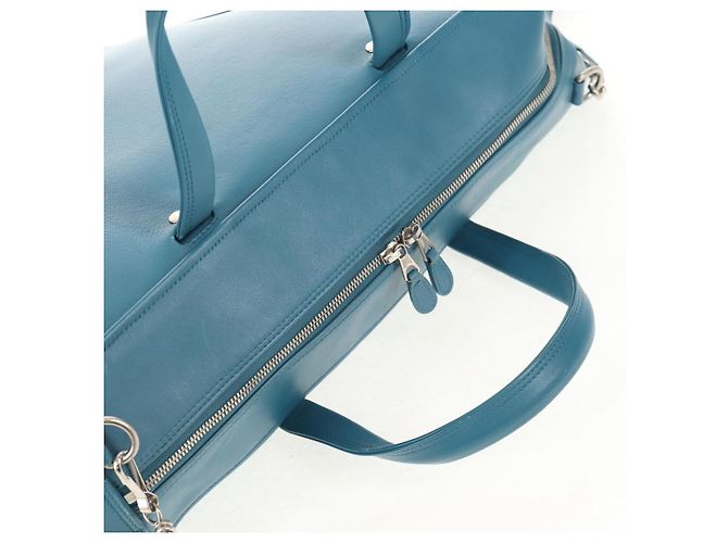 Borsa da viaggio Triangle M in pelle BALENCIAGA 2 in 1 Azzurro chiaro 476974 Auth 154084V - vista 7