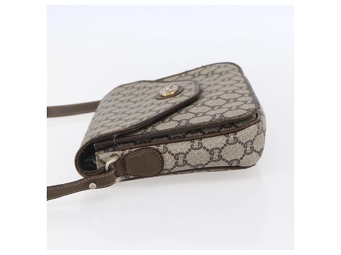 Borsa a Spalla GUCCI GG Plus Supreme PVC Beige Oro Auth 154434 D'oro - vista 4
