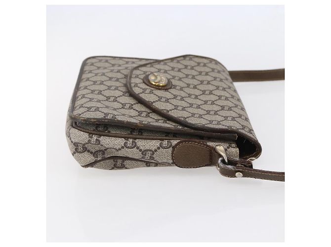 Borsa a Spalla GUCCI GG Plus Supreme PVC Beige Oro Auth 154434 D'oro - vista 5