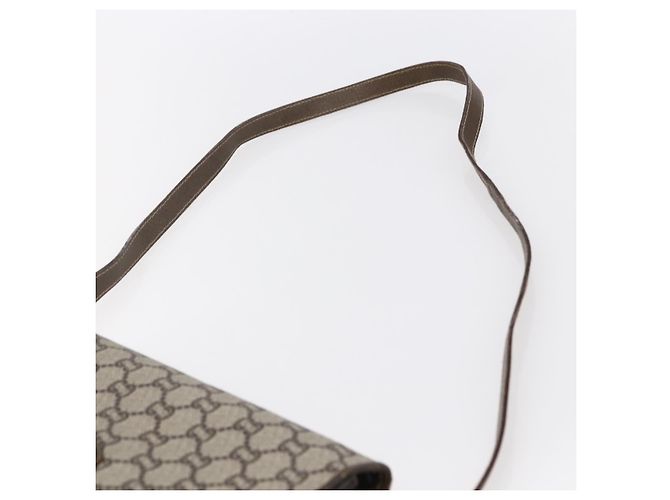 Borsa a Spalla GUCCI GG Plus Supreme PVC Beige Oro Auth 154434 D'oro - vista 8